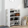 vidaXL Schuhregal Wei&szlig; 60x25x81 cm Holzwerkstoff