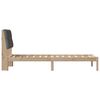 vidaXL Bettgestell mit gepolstertem Kopfteil Braun 75 x 190 cm