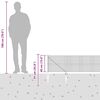 vidaXL Zaunpfosten Grau 25 x 0,4 m (12 x 12 mm Maschen) Stahl und PVC