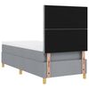 vidaXL Boxspringbett mit Matratze Hellgrau 100 x 200 cm Stoff