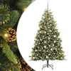 vidaXL K&uuml;nstlicher klappbarer Weihnachtsbaum mit Tannenzapfen 180 cm