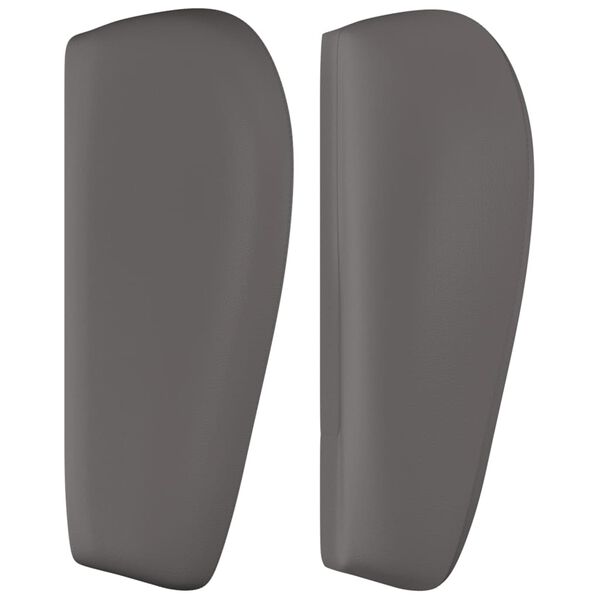 vidaXL Kopfteil mit Ohren Grau 183x23x78/88 cm Kunstleder