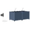 vidaXL Garten-Pflanzgef&auml;&szlig; 2 pcs Grau 80 x 40 x 37,5 cm Kunststoff
