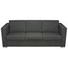 vidaXL 3-Sitzer Sofa Stoff Dunkelgrau