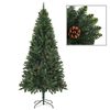 vidaXL K&uuml;nstlicher Weihnachtsbaum mit Kiefernzapfen Gr&uuml;n 180 cm