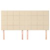 vidaXL Kopfteil Creme 200 x 5 x 118/128 cm Stoff