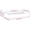 vidaXL Eckbettgestell Weinrot 80 cm x 200 cm SamtundSperrholz