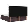 vidaXL Ottoman-Bett mit Matratzen & LEDs Dunkelbraun 200x200 cm Stoff