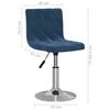 vidaXL Barhocker Blau Samt
