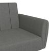 vidaXL Schlafsofa 2-Sitzer mit Fu&szlig;hocker Hellgrau Stoff