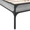 vidaXL Bettgestell Grau Sonoma 200x200 cm Holzwerkstoff und Metall