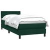 vidaXL Boxspringbett mit Matratze Dunkelgr&uuml;n 100x220 cm Samt