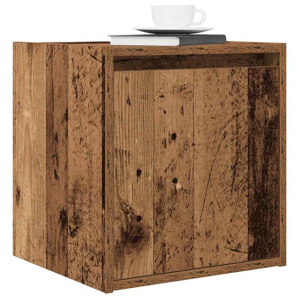 vidaXL Wand-Nachttische 2 Stk. Altholz-Optik 38x34x40 cm