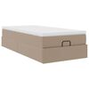 vidaXL Ottoman-Bett mit Matratze Cappuccino-Braun 90x190 cm Kunstleder