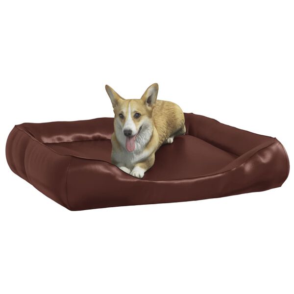 vidaXL Hundebett Braun 80x68x23 cm Kunstleder