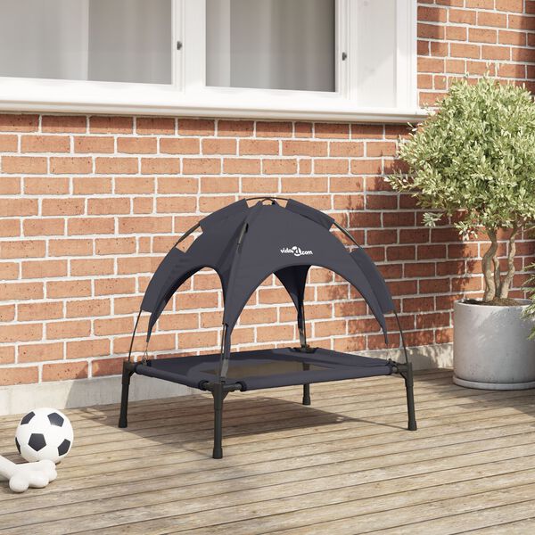 vidaXL Hundebett Schwarz 62 x 48 x 61 cm Stahl