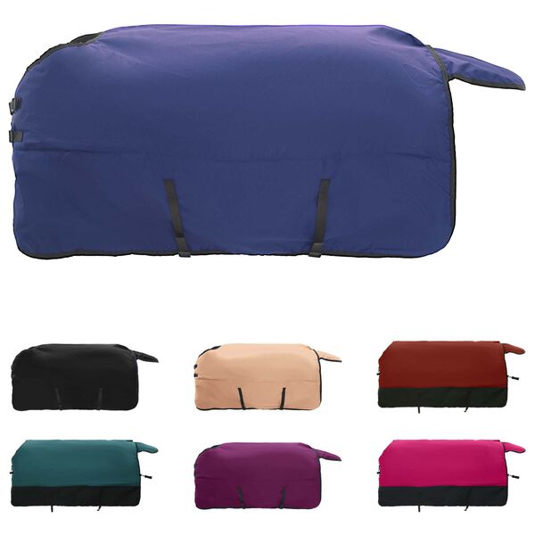 vidaXL Pferdedecke Dunkelgr&uuml;n und Schwarz 125 cm Polyester