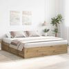 vidaXL Bettgestell ohne Matratze Artisan-Eiche 200x200cm Holzwerkstoff