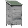 vidaXL Gartenschuppen Grau 59 x 56 x 113,5 cm Massivholz aus Fichte