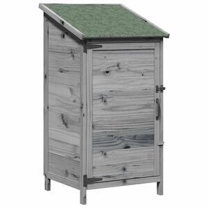 vidaXL Gartenschuppen Grau 59,5 x 56 x 113,5 cm Massivholz aus Fichte