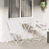 vidaXL Garten Bistro Set 3 pcs Weiß Stahl