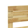 vidaXL Massivholzbett mit Kopfteil ohne Matratze 135x190 cm Eichenholz