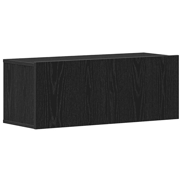 vidaXL TV-Schr&auml;nk 2 pcs Schwarz Eichen-Optik 80 x 30 x 30 cm