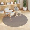vidaXL Bereichsteppiche Rund LUGO Taupe &Oslash; 120 CM Polyester