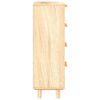 vidaXL Sideboard Braun 40x30x90 cm Massivholz Kiefer und Natur-Rattan