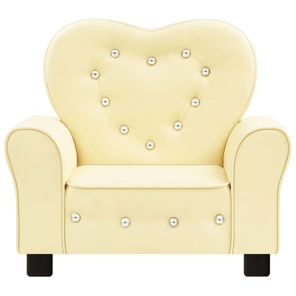 vidaXL Kindersofa Weiß Kunstleder