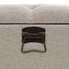 vidaXL Sitzbank mit Stauraum und R&uuml;ckenlehne 110cm Creme Stoff