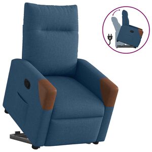 vidaXL Relaxsessel mit Aufstehhilfe Blau Stoff