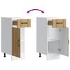 vidaXL K&uuml;chen-Unterschrank Lucca Artisan-Eiche Holzwerkstoff