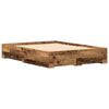 vidaXL Bettrahmen mit Schubladen Altholz 140 x 200 cm Holzwerkstoff