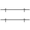 vidaXL Schiebet&uuml;rbeschlag-Set 427 cm Stahl Schwarz