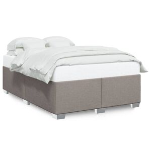 vidaXL Bettgestell ohne Matratze Taupe 160x200 cm Stoff