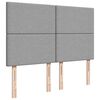 vidaXL Ottoman-Bett mit Matratze & LEDs Hellgrau 140x200 cm Stoff