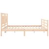 vidaXL Massivholzbett mit Kopfteil 200x200 cm