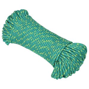 vidaXL Mehrzweck-Allzweckseil 3 mm 100 m Gr&uuml;n PP 67,5 kg Max. Traglast