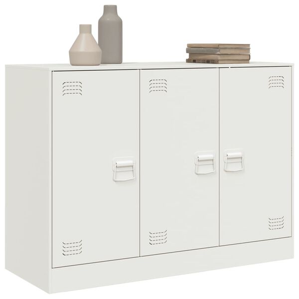 vidaXL Sideboard Weiß 99x39x73 cm Stahl