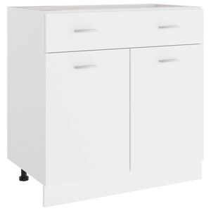 vidaXL Schubunterschrank Lyon Wei&szlig; 80x46x81,5 cm Holzwerkstoff