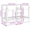 vidaXL Etagenbett f&uuml;r Kinder Schwarz Eichen-Optik 100 x 200 cm