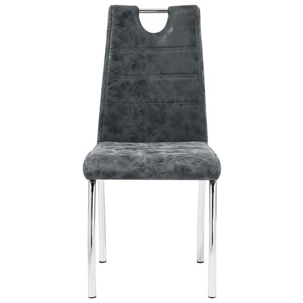 vidaXL Esszimmerst&uuml;hle 2 Stk. Schwarz Kunstleder