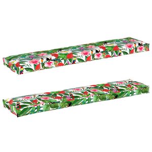 vidaXL Palettenkissenset 2 pcs Tropischer Dschungel 180 x 40 x 8 cm