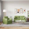 vidaXL Sofa 2 pcs Hellgr&uuml;n