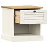 vidaXL Nachttisch VIGO Wei&szlig; 42x35x42 cm Massivholz Kiefer