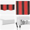 vidaXL Einziehbare Markise Rot und Schwarz 400 x 300 cm
