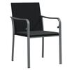 vidaXL Garten Essgruppe 7 pcs Schwarz und Grau PE-Rattan