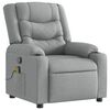 vidaXL Massage-Relaxsessel Hellgrau Stoff