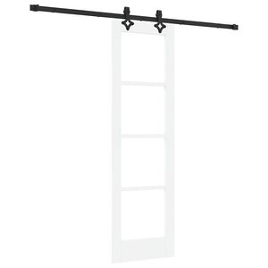 vidaXL Schiebet&uuml;r ORKDAL Wei&szlig; und Schwarz 61 x 198,5 cm